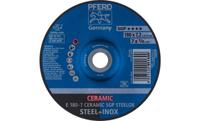 PFERD TOOLS 62217300 E 180-7 CERAMIC SGP STEELOX Afbraamschijf gebogen Diameter 180 mm Boordiameter 22.23 mm RVS, Staal 10 stuk(s) - thumbnail