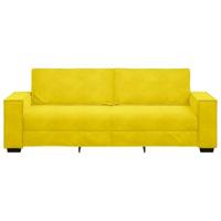 Driezitsbank 180 cm fluweel geel - thumbnail