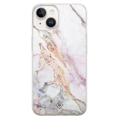 iPhone 14 siliconen hoesje - Parelmoer marmer