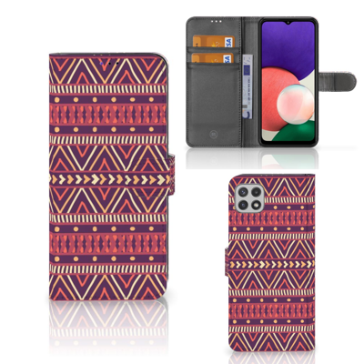 Samsung Galaxy A22 5G | Telefoon Hoesje | Aztec Paars Samsung Galaxy A22 5G | Telefoon Hoesje | Aztec Paars