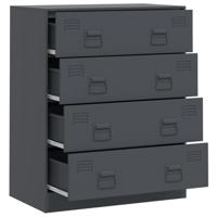 Dressoir 67x39x83 cm staal antracietkleurig - thumbnail