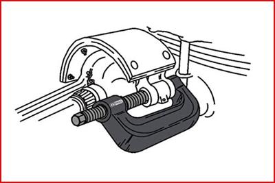 KS Tools 460.1735 Universele C-beugel en adapterset, 9-delig KS Tools 460.1735 Universele C-beugel en adapterset, 9-delig