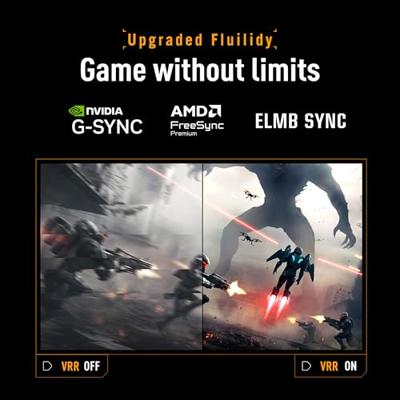 ASUS TUF Gaming VG27AQML5A WQHD-monitor, 27 inch, 300 Hz, 0,3 ms GtG, G-Sync, FreeSync, AdaptiveSync, ELMB Sync, DisplayHDR 400, Fast IPS-paneel, 16:9, 2560x1440, USB, DP, HDMI, ergonomisch