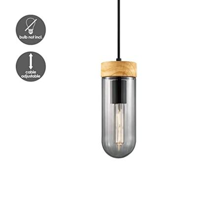 Light depot - hanglamp Capri klein - hout/glas - Outlet