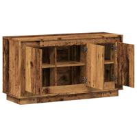 Dressoir 102x35x55 cm bewerkt hout oud houtkleurig - thumbnail
