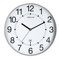 Unilux Wave wandklok, radiogestuurd, diameter 30 cm, grijs-wit - thumbnail