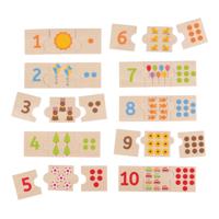 Bigjigs houten legpuzzel cijfer tegels, 30st. - thumbnail