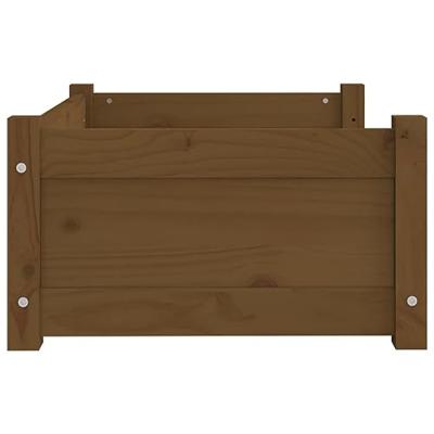 Hondenmand 65,5x50,5x28 cm massief grenenhout honingbruin