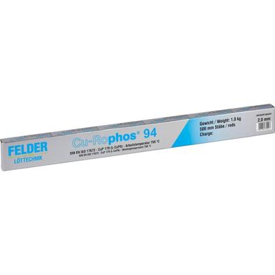 Felder Koperhardsoldeer | Cu94 P6 | D2xL500mm blank | 1 kg | 1 stuk - 330120501 330120501
