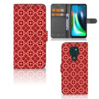 Motorola Moto G9 Play | E7 Plus | Telefoon Hoesje | Batik Rood - thumbnail
