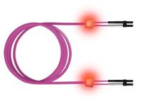 saCon glasvezel LED patchkabel duplex 50/125µm OM4, LC/LC, violet, 1 m - thumbnail