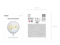 Bride Folieballon Wit Goud (45cm) - thumbnail