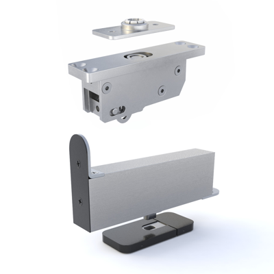 ODB-100ZS5 Taatsscharnier max 100kg zwart - Compleet voor slanke bovendorpel