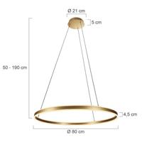 Steinhauer Design hanglampRinglux goud Ø 80cm - 3675GO - thumbnail