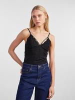 Dames hemd kant - Lace top Nichelle - Dames kanten onderhemd - Microfiber spaghetti bandjes - thumbnail