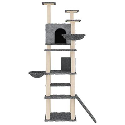 Bussandri Exclusive - Kattenmeubel met sisal krabpalen 191 cm donkergrijs