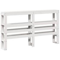 Bedframe zonder matras massief grenenhout wit 140x190 cm - thumbnail