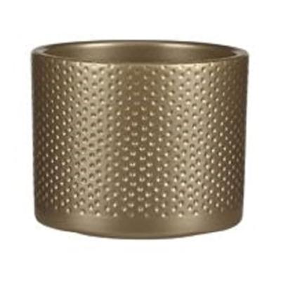 Mica Decorations bloempot Era rond 12x10cm goud reliëf