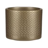 Mica Decorations bloempot Era rond 12x10cm goud reliëf - thumbnail