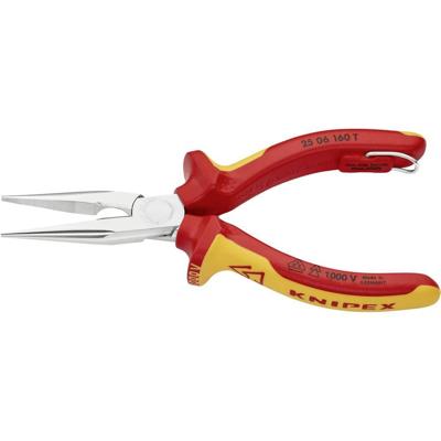 Knipex 25 06 160 T Platte rondbektang Elektronica en fijnmechanica Chroom-vanadium staal 160 mm Knipex 25 06 160 T Platte rondbektang Elektronica en fijnmechanica Chroom-vanadium staal 160 mm