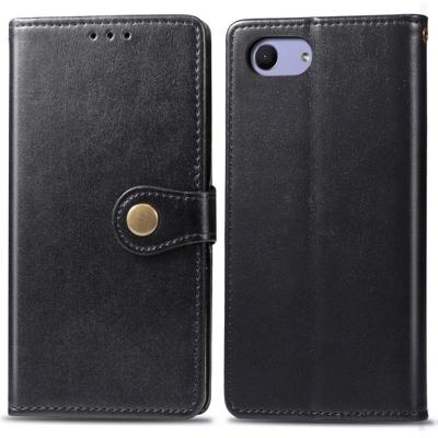 Retro effen kleur lederen gesp mobiele telefoon bescherming lederen draagtas met Lanyard & fotolijstjes & kaartsleuf & portemonnee & beugel functie vo