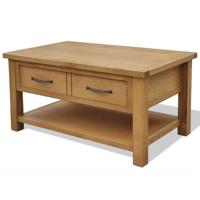 Salontafel 88x53x45 cm massief eikenhout - thumbnail