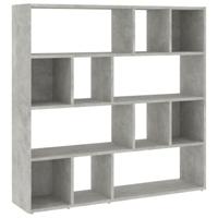 Boekenkast/kamerscherm 105x24x102 cm betongrijs - thumbnail