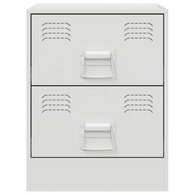 Nachtkastje 34,5x39x44 cm staal wit Nachtkastje 34,5x39x44 cm staal wit