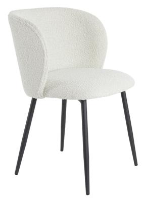 Light & Living Eetkamerstoel 'Elyna' Bouclé, kleur Lichtbeige Light & Living Eetkamerstoel 'Elyna' Bouclé, kleur Lichtbeige