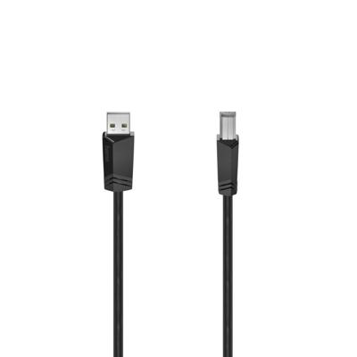 Hama USB-KABEL, USB 2.0, 480 MBIT/S, 3,00 M Kabel Zwart Hama USB-KABEL, USB 2.0, 480 MBIT/S, 3,00 M Kabel Zwart