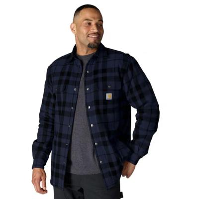 Carhartt Relaxed Fit Flannel Sherpa Tussenjas heren L Carhartt Relaxed Fit Flannel Sherpa Tussenjas heren L