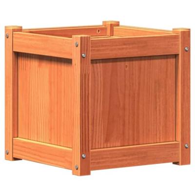 Plantenbakken 2 st cm massief grenenhout waxbruin Plantenbakken 2 st cm massief grenenhout waxbruin