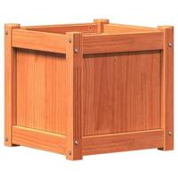 Plantenbakken 2 st cm massief grenenhout waxbruin - thumbnail