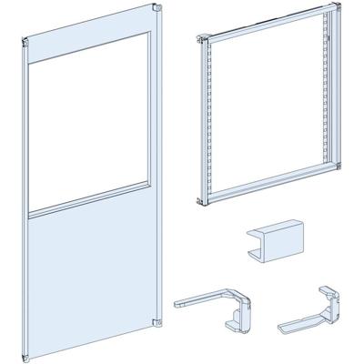 Schneider Electric PrismaSeT-P, frontplaat, 10x FuPacT ISFL160/4-5x ISFL250-630,185 mm verzamelrail, verticaal, breedte = 650 mm, hoogte = 24+12 modules 1