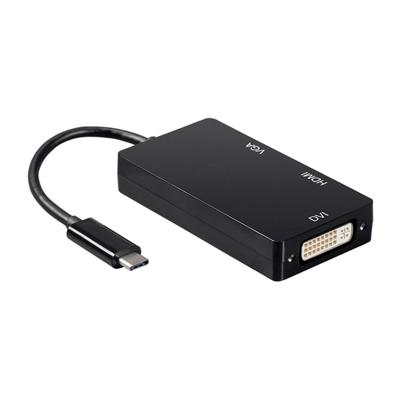 Adapter USB-C naar VGA/HDMI/DVI Aisens A109-0343 HDMI USB VGA USB 3.2 Zwart 15 cm
