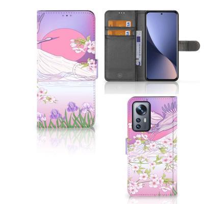 Xiaomi 12 Pro | Telefoonhoesje | Met pasjeshouder | Bird Flying