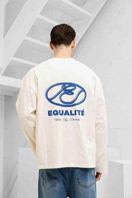 Equalité Arid Oversized Longsleeve Heren Gebroken Wit/Blauw - Maat S - Kleur: Gebroken Wit | Soccerfanshop