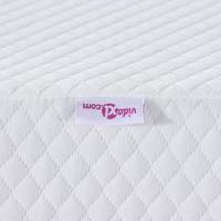 Matraspads Wit 90 x 200 cm 100% polyester jacquard stof - thumbnail