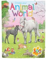 Create your stickerboek Animal World meisjes 33 cm papier - thumbnail