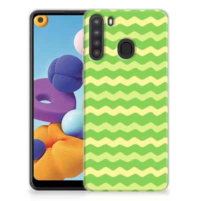 Samsung Galaxy A21 | TPU bumper | Waves Green
