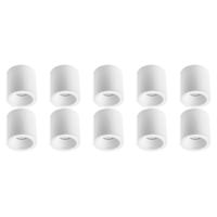 Opbouwspot 10 Pack - Pragmi Cliron Pro - GU10 Fitting - Opbouw Rond - Mat Wit - Aluminium - Verdiept - Ø90mm - thumbnail