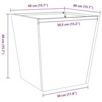 Plantenbakken 2 st 40x40x40 cm weervast staal - thumbnail