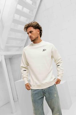 Malelions Sport Counter Sweater Heren Gebroken Wit - Maat M - Kleur: Gebroken Wit | Soccerfanshop