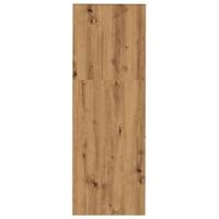 Apothekerskast 30x41x118 cm bewerkt hout artisanaal eikenkleur - thumbnail
