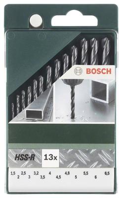 Bosch Accessories 2609255031 HSS Metaal-spiraalboorset 13-delig 1 mm, 1.5 mm, 2 mm, 2.5 mm, 3 mm, 3.5 mm, 4 mm, 4.5 mm, 5 mm, 5.5 mm, 6 mm, 6.5 mm Rollenwals