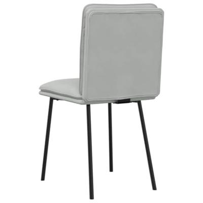 Eetkamerstoelen 4 st fluweel lichtgrijs Eetkamerstoelen 4 st fluweel lichtgrijs