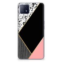 OPPO A53 5G | OPPO A73 5G | TPU Hoesje | Zwart Roze Vormen - thumbnail