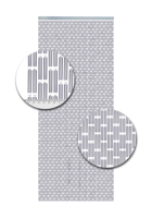 Vliegengordijn Hulzen Verspringen Zilver - 90cm x 210cm - thumbnail