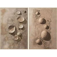 Schilderij Home ESPRIT Terra cotta Modern 82,5 x 4,5 x 122,5 cm (2 Stuks) - thumbnail