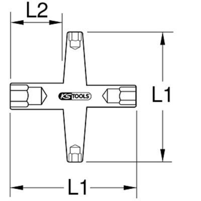 Kruissleutel met isolatie, 10 x 13 x 14 x 17 mm KS Tools 117.1720